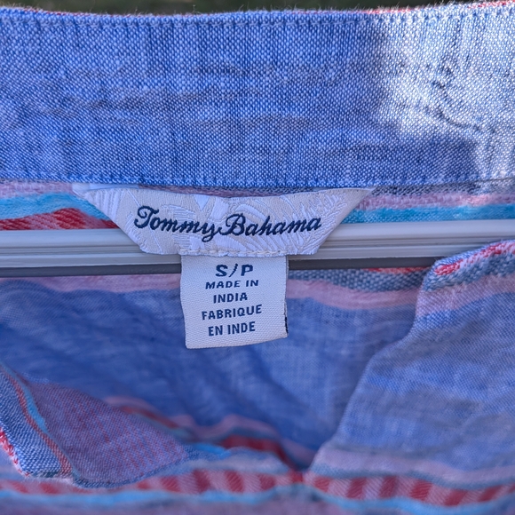 Tommy Bahama Blue and Pink Striped Shirt - Picture 4 of 4